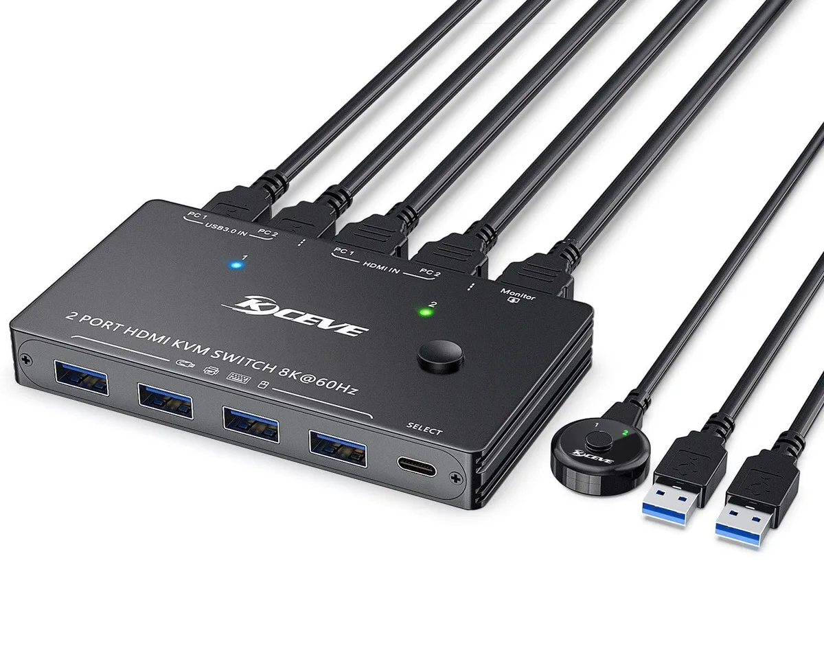 Vszerda Vszerda KC8201DZEU 2-port 8K HDMI KVM switch USB 3.0 — product photo