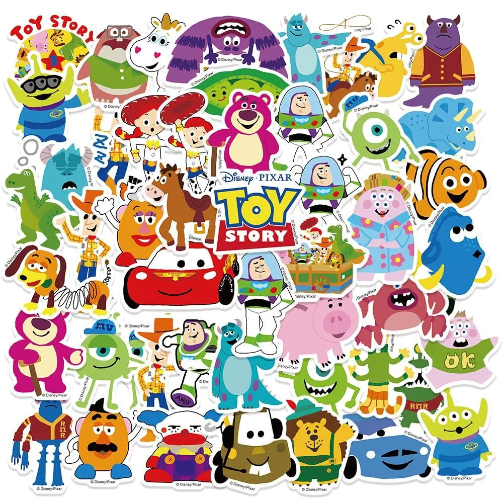 RUBANG Toy Story Stickers 50pcs BU67 Black 1.5-2.5 inch — product photo