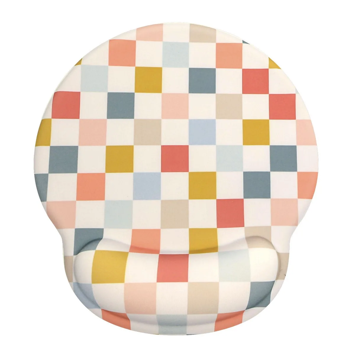  Ksriylm CH0114-D Retro Checkered Mouse Pad with Wrist Rest Colorful — product photo