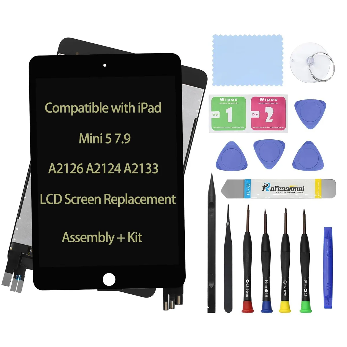 Bipra Bipra 7.9" LCD Screen Replacement for iPad mini 5 A2126 A2124 A2133 2 in 1 accessory — product photo