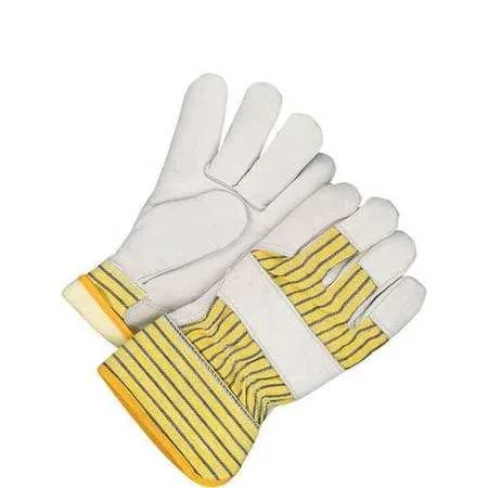BDG BDG Leather Gloves Cowhide Palm Safety Cuff Beige 40-9-173TFLW — product photo
