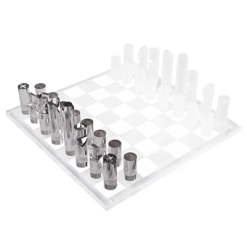 Vandue Corporation Vandue Corporation OnDisplay 3D Luxe Acrylic Smoke &amp; Frost Chess Set — product photo