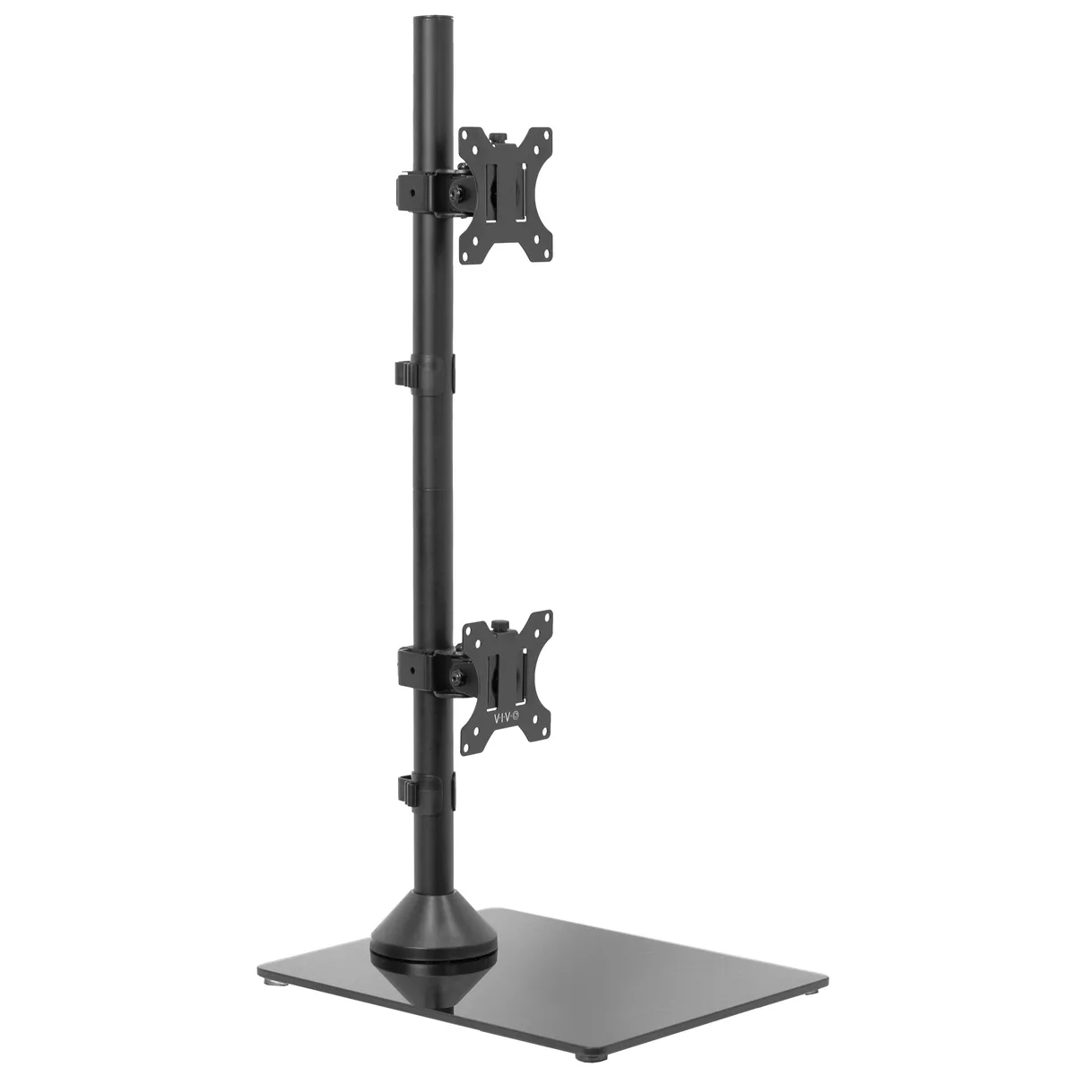 VIVO VIVO Dual Vertical Monitor Stand Glass Base 2x 13-34" 22lb — product photo