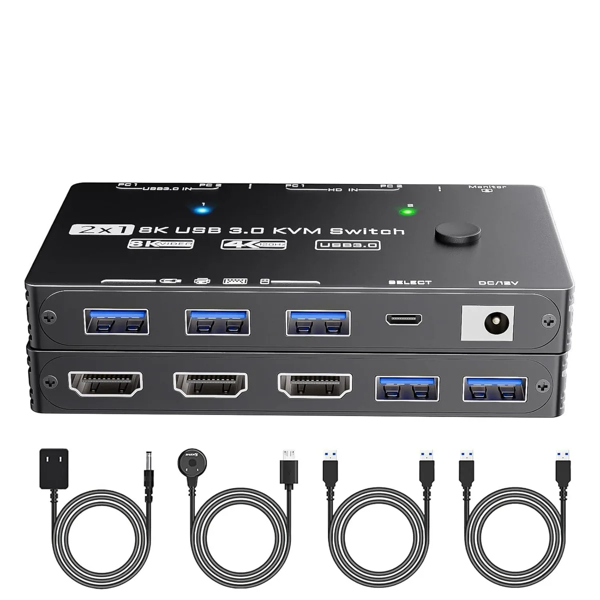 Vszerda Vszerda NW-8201-2 KVM Switch 8K@60Hz 2-Port HDMI — product photo