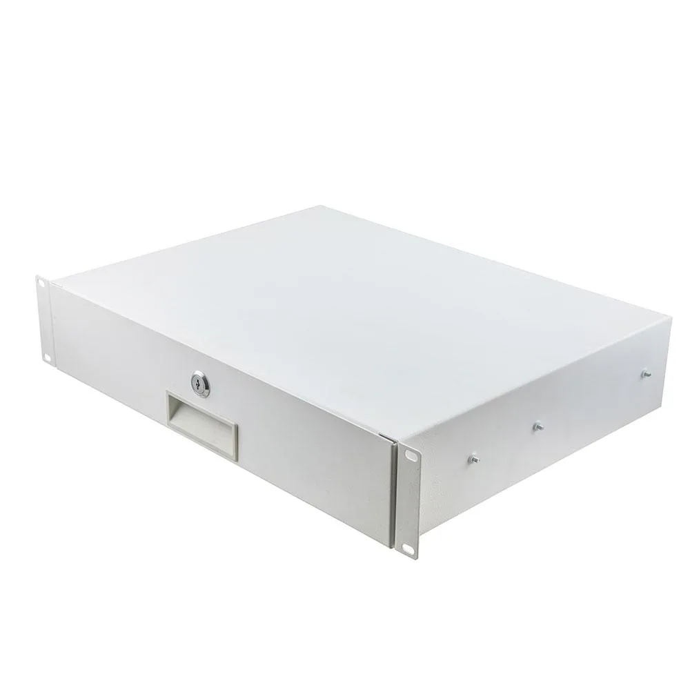NavePoint NavePoint 19 Inch 3U Rack Mount Drawer 13.7 Inch Deep Signal White — product photo