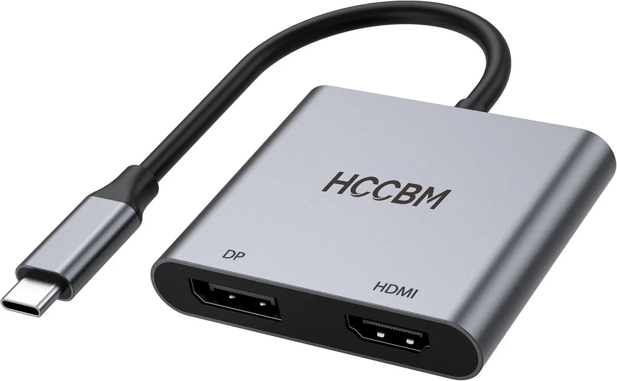 FLEANE FLEANE USB C to DisplayPort and HDMI Dual Monitor Adapter — product photo
