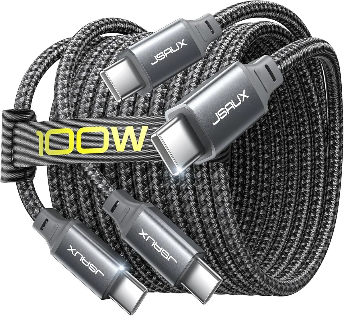 Kootion Kootion USB C to USB C Cable 2-Pack 6.6FT 100W Grey — product photo