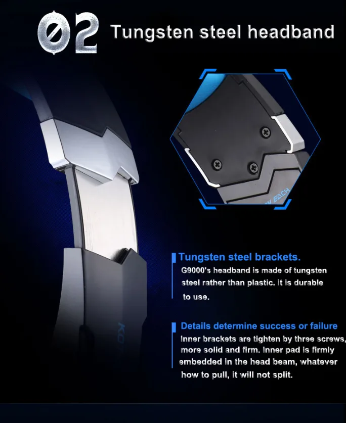 actoper actoper G9000 7.1 USB luminous wired headset — product photo