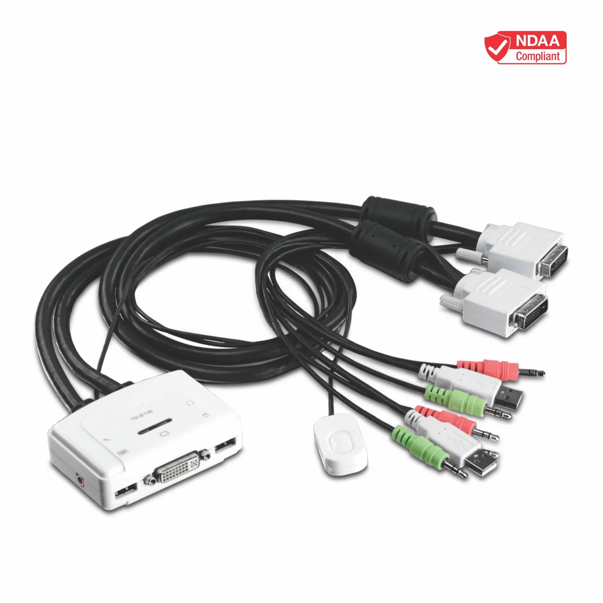 TRENDnet TRENDnet TK-214I 2-Port DVI USB KVM Switch with Audio and Cables — product photo