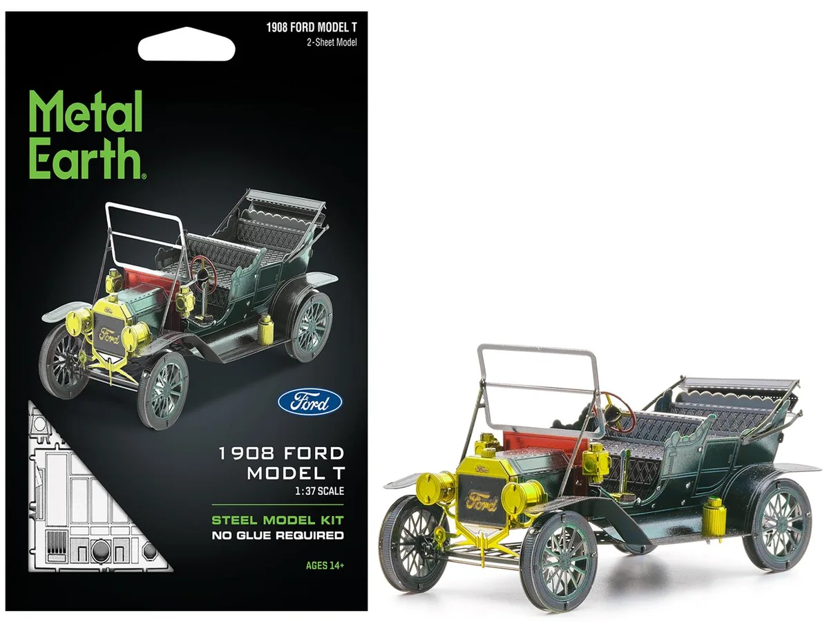 Metal Earth Metal Earth 1908 Ford Model T Dark Green Moderate Difficulty Steel Hobby Collectible — product photo