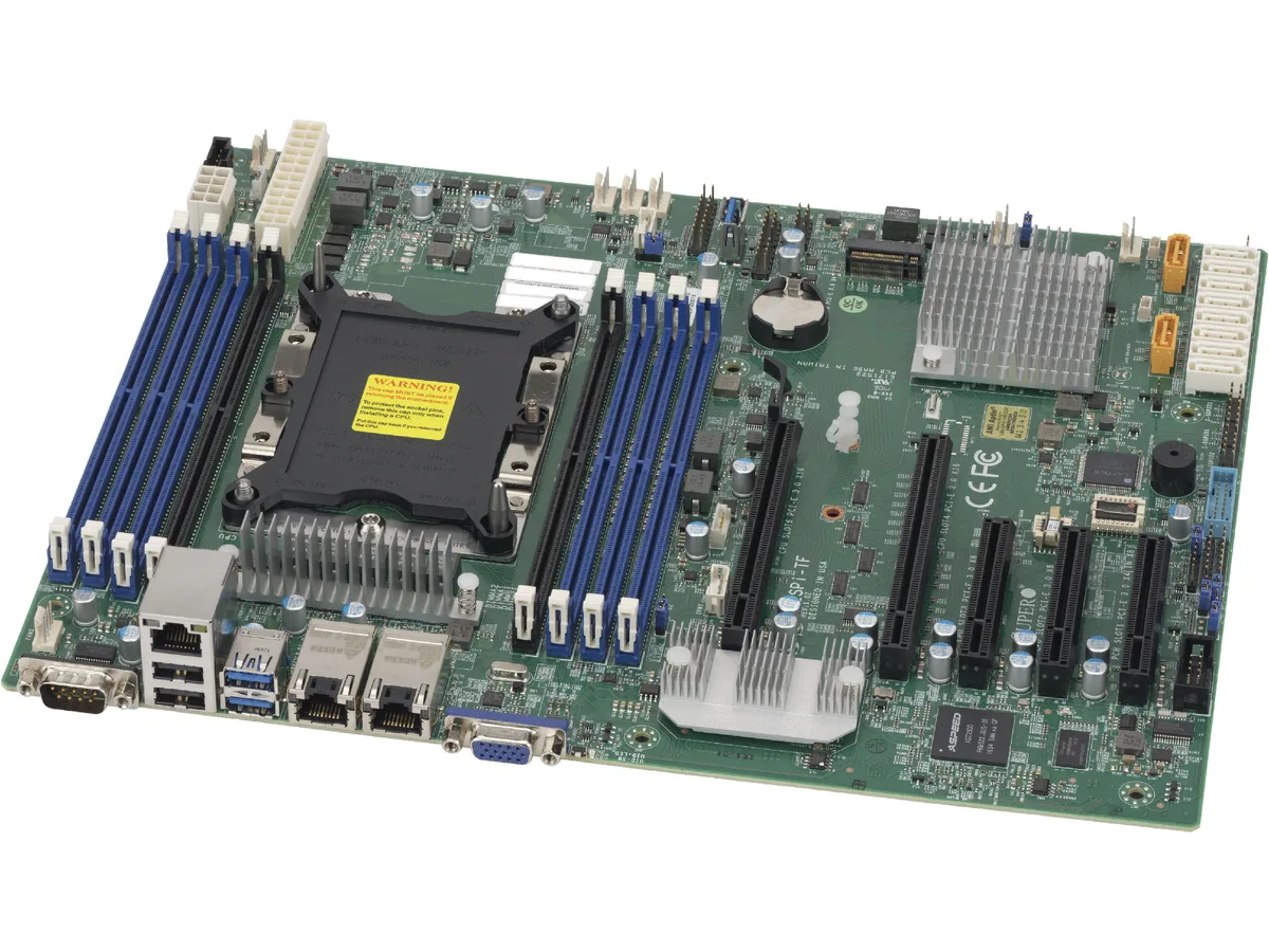 Supermicro Supermicro MBD-X11SPI-TF-O server motherboard LGA 3647 8 DDR4 slots 1TB max — product photo