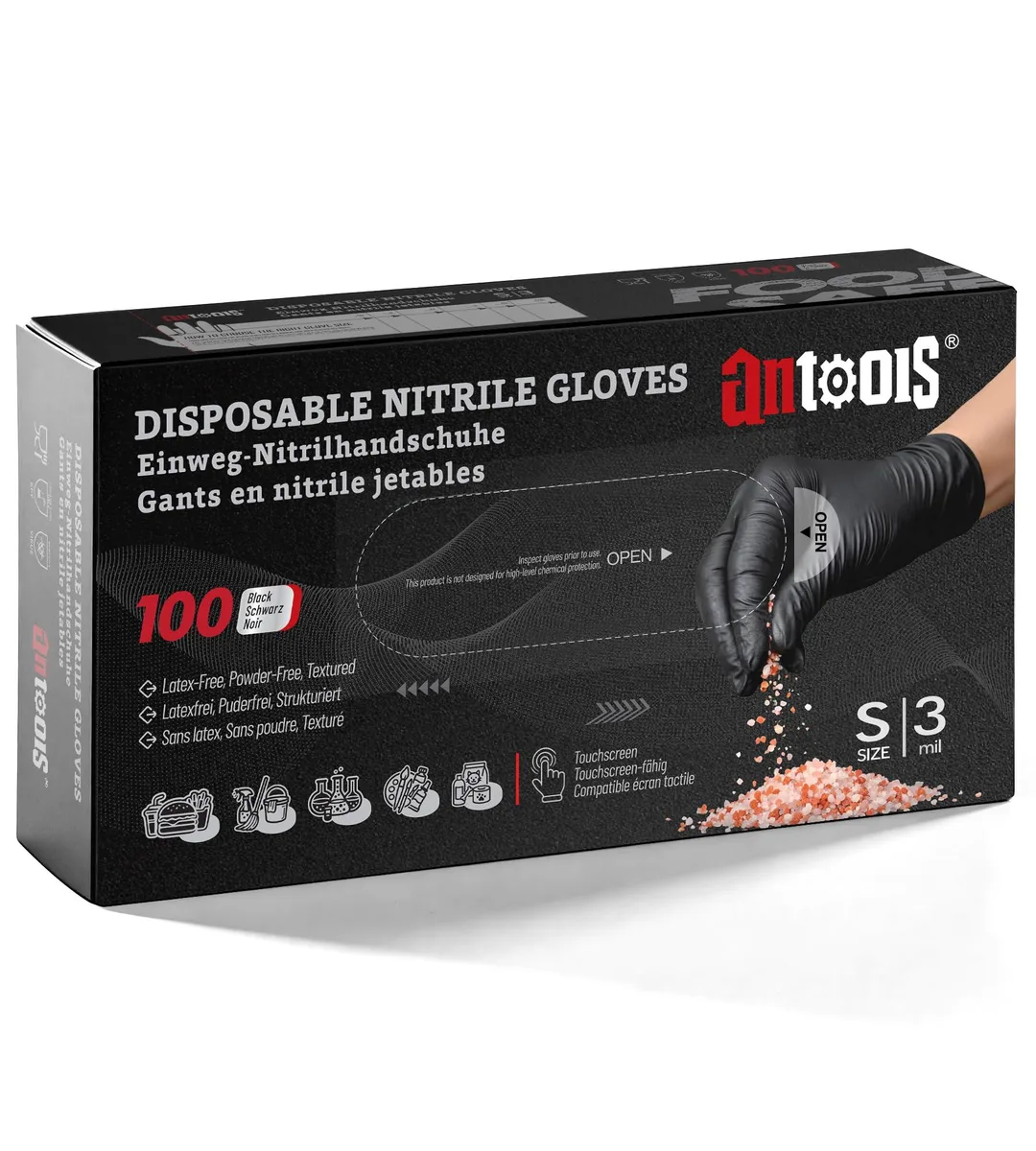 Vibe HD53 Gloves Large Black 100% Acrylic Hand Wash — product photo