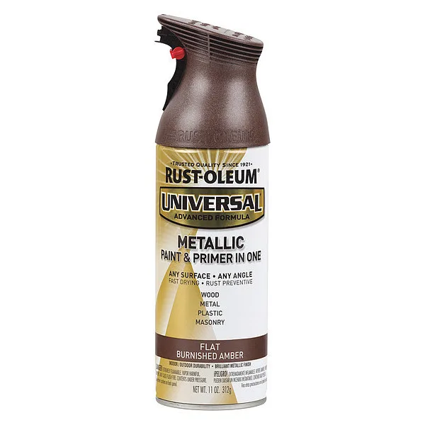 Aerosol can, amber flat finish, 11 oz net weight