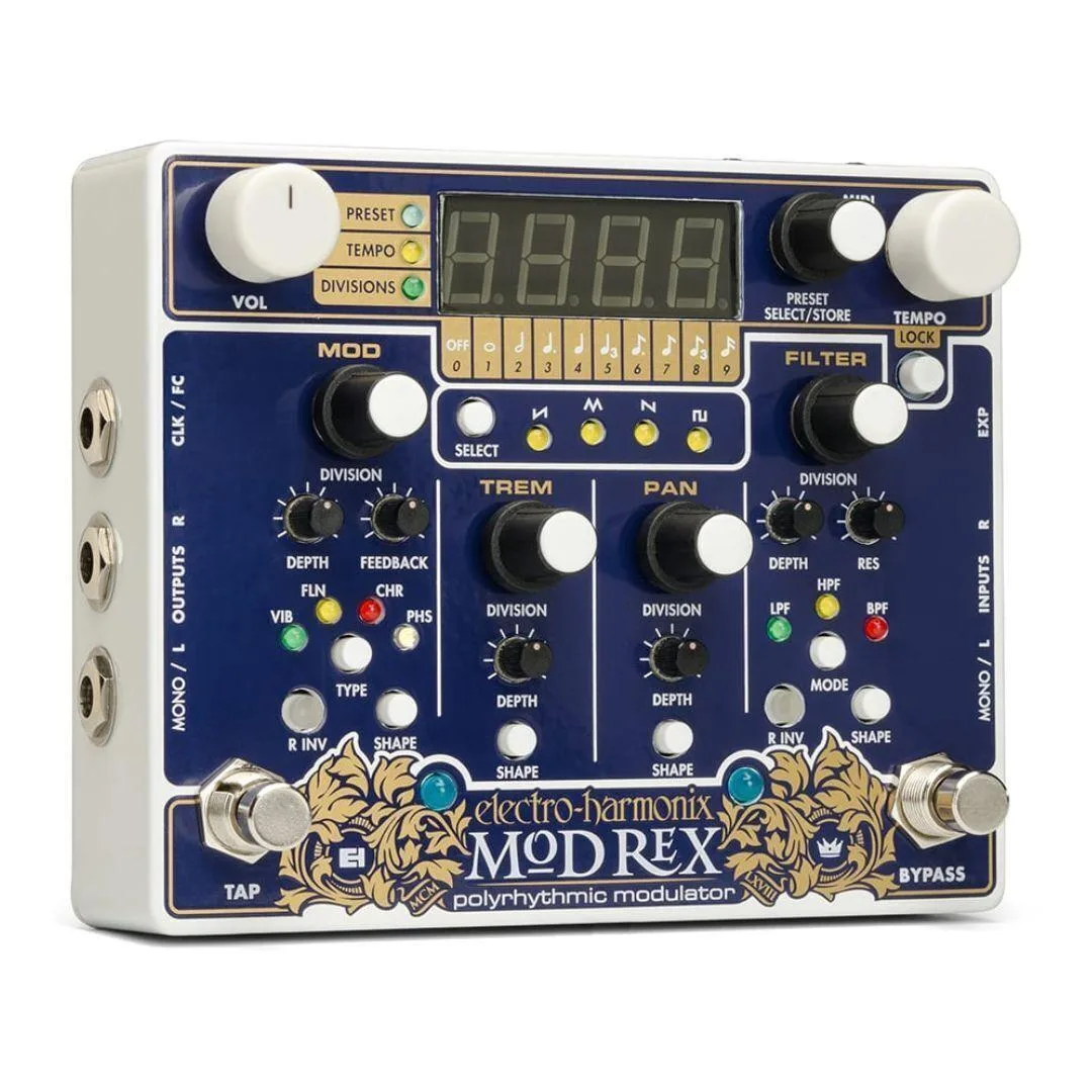 Electro Harmonix Electro-Harmonix Mod Rex Polyrhythmic Modulator Guitar Pedal — product photo