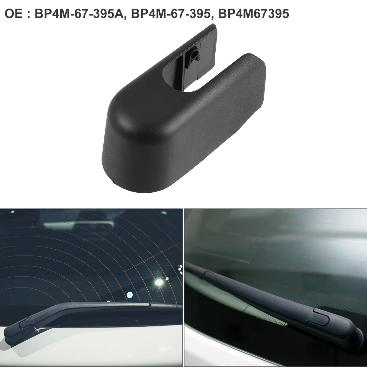 Unique-Bargains Unique-Bargains Rear Wiper Arm Cover Cap for Mazda 3 2004-2009 Black — product photo