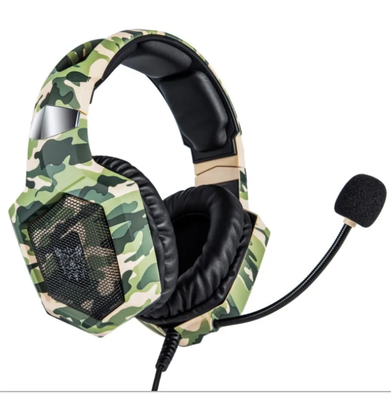 actoper actoper K8 Camouflage Green wired headset 3.5mm USB 2.2m 50mm 32 ohm — product photo