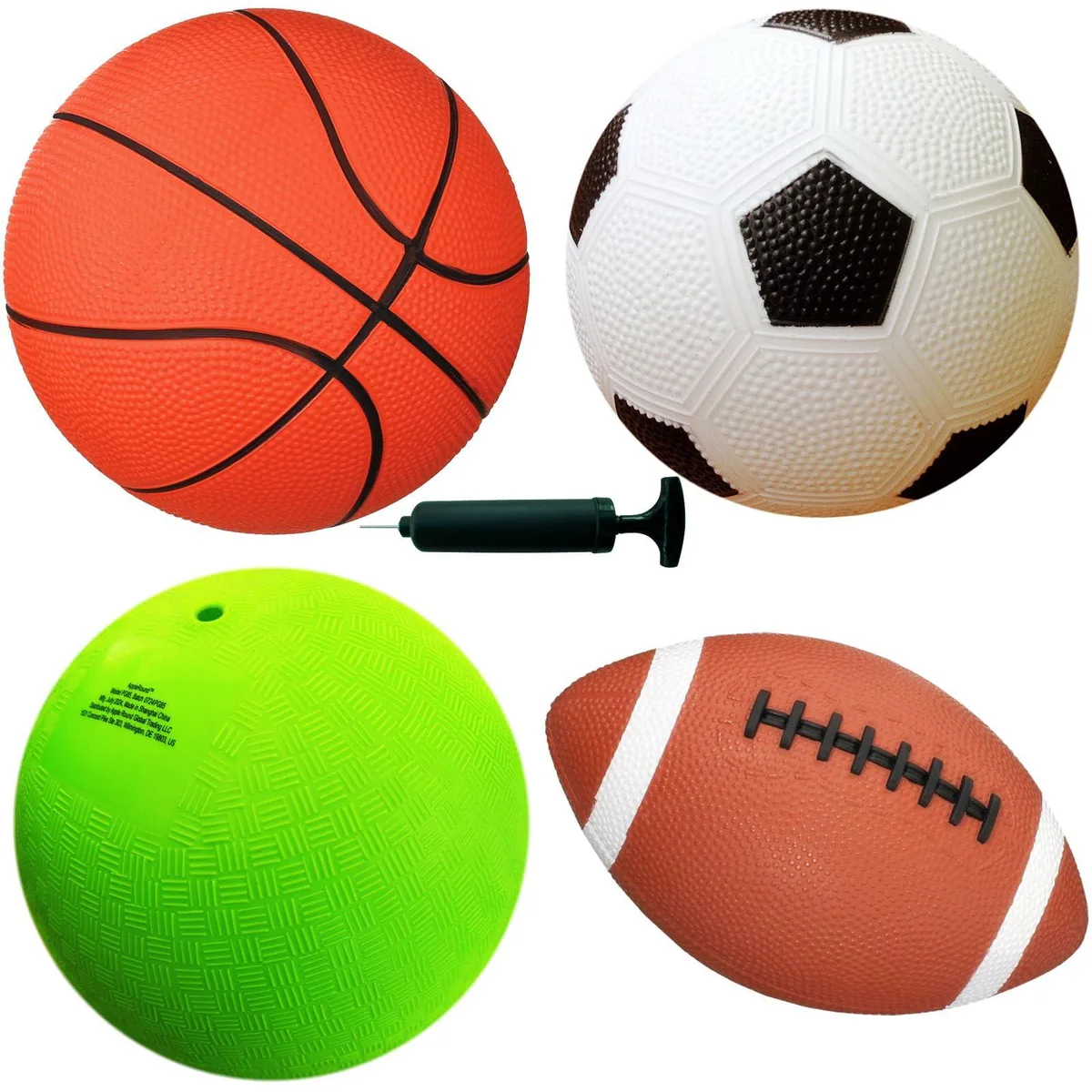  AppleRound 4-Pack Sports Balls with Pump White Soccer Ball Set 120g 6.5in Football — product photo