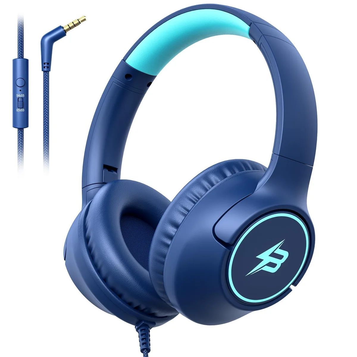  Botesty Sound Ivy Kids Headphones Wired 3.5mm 85/94dB Mic Navy — product photo