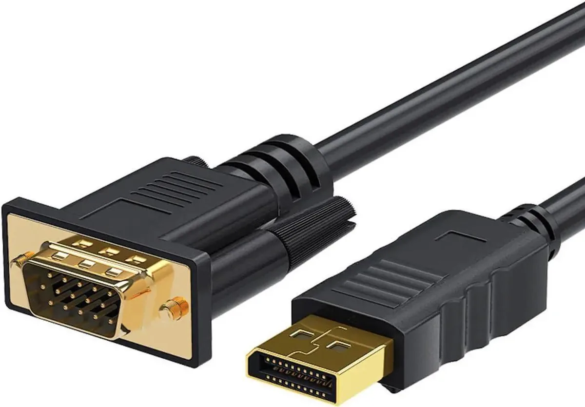 Vszerda Vszerda DisplayPort to VGA cable 6 ft male to male 1080p — product photo