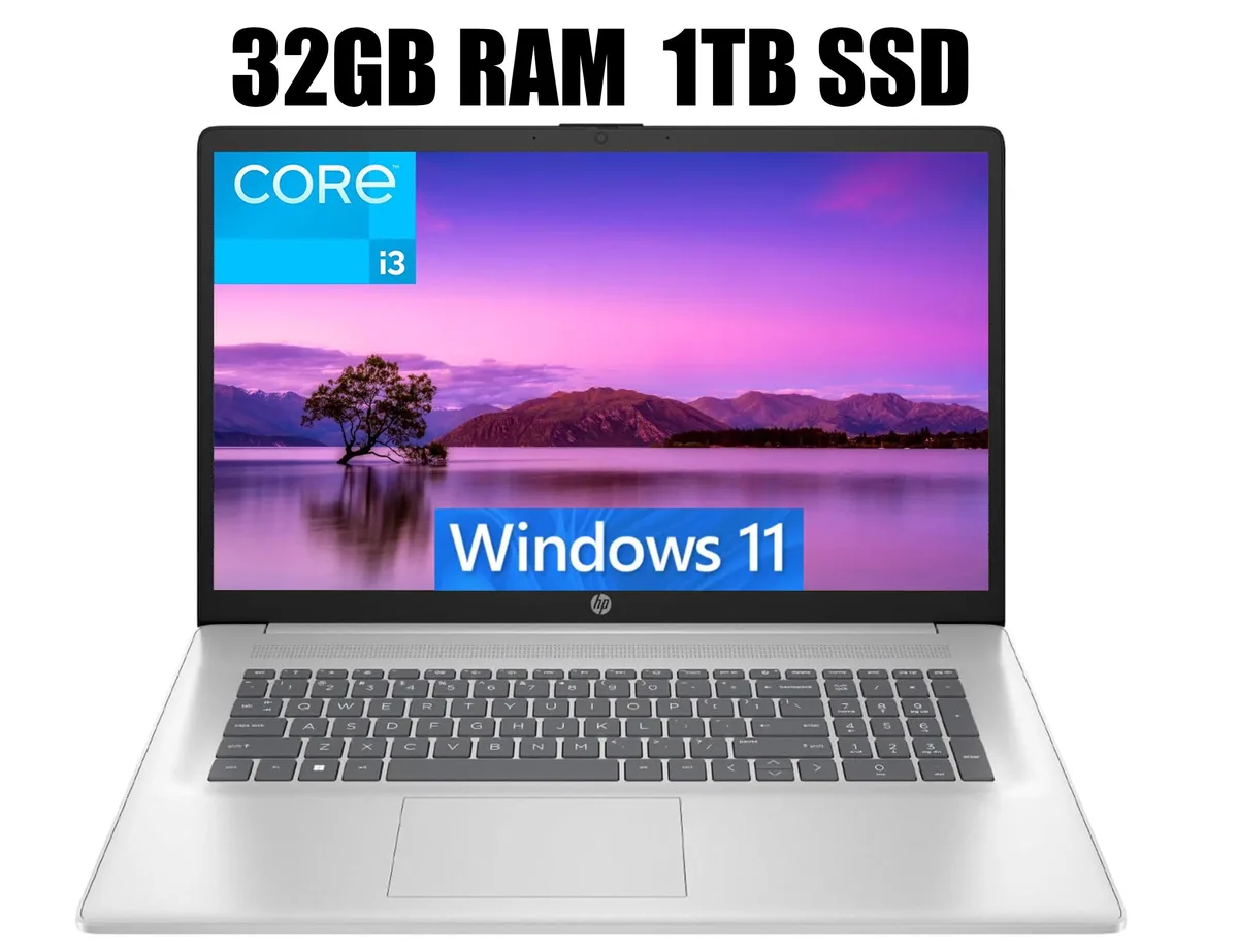 HP HP 17 laptop i3-1215U 32GB 1TB PCIe SSD 17.3" FHD Silver — product photo
