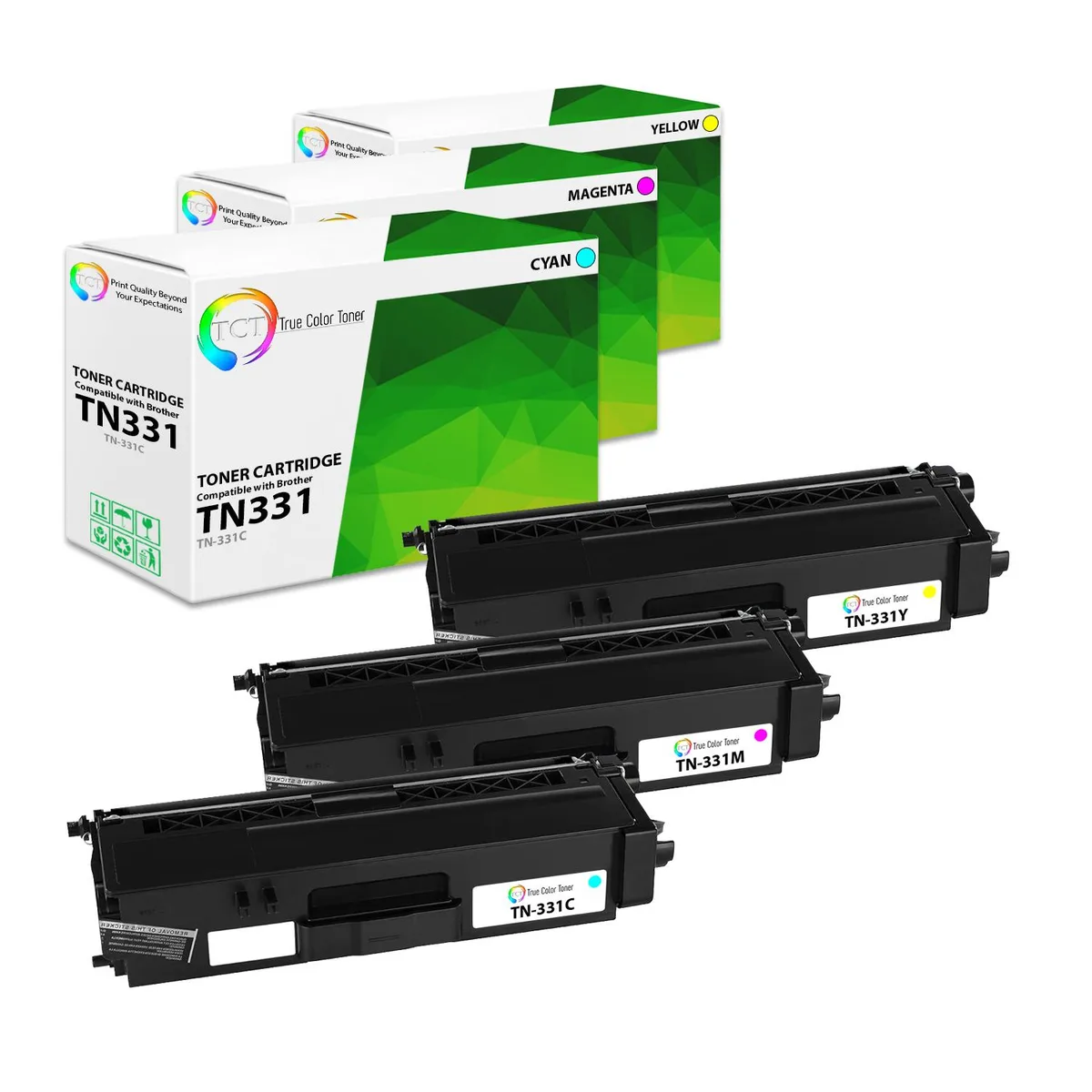 True Color Toner True Color Toner TN331 3-colour toner cartridge 3 pack 1500 pages — product photo