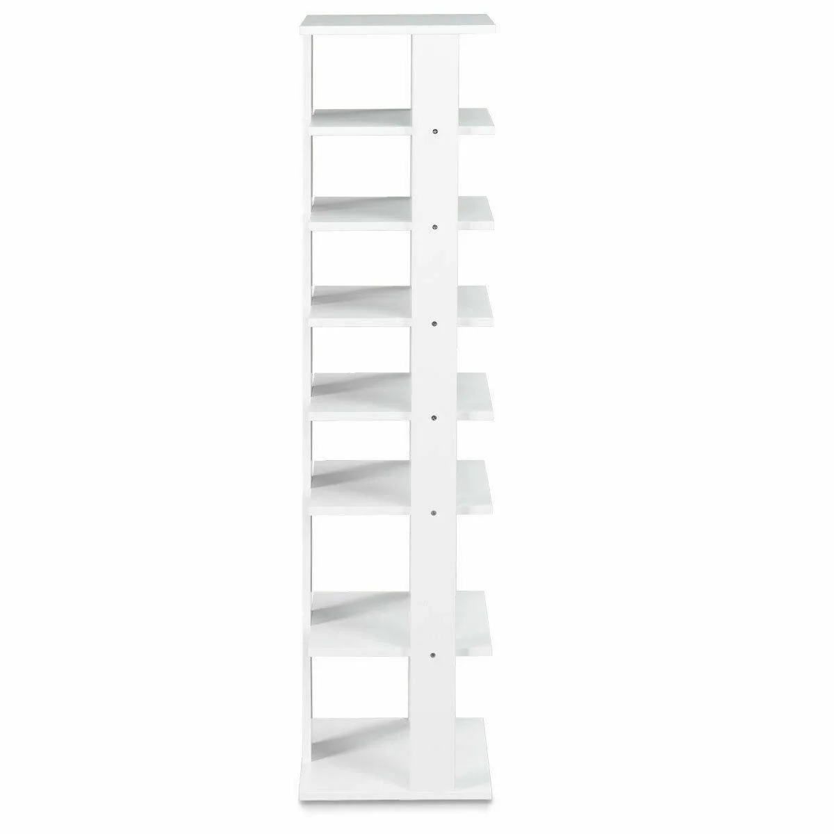 SlickBlue SlickBlue 7-Tier Wooden Shoe Rack White 11" x 10.5" x 43.5 — product photo