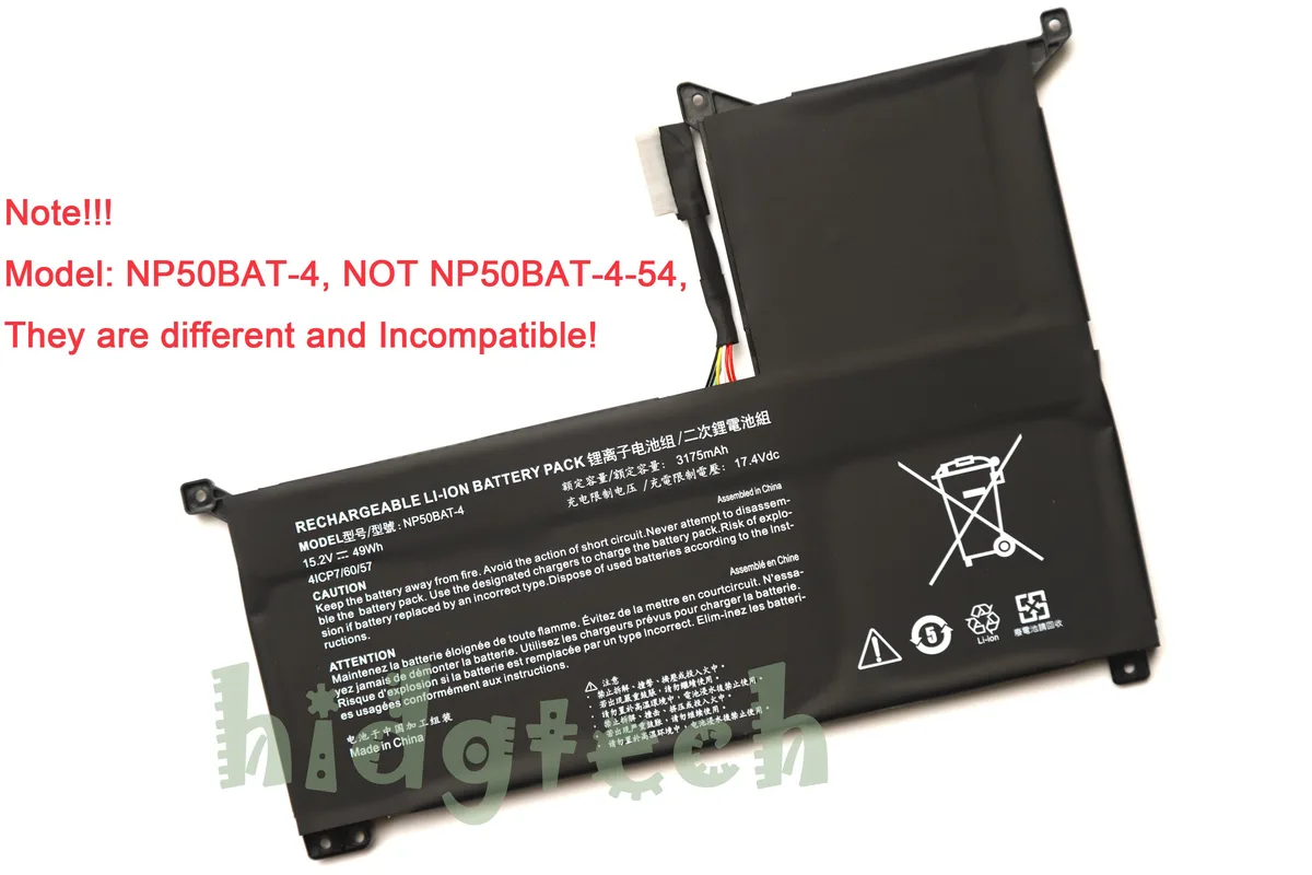 Beisite Beisite NP50BAT-4 laptop battery 15.2V 49Wh — product photo