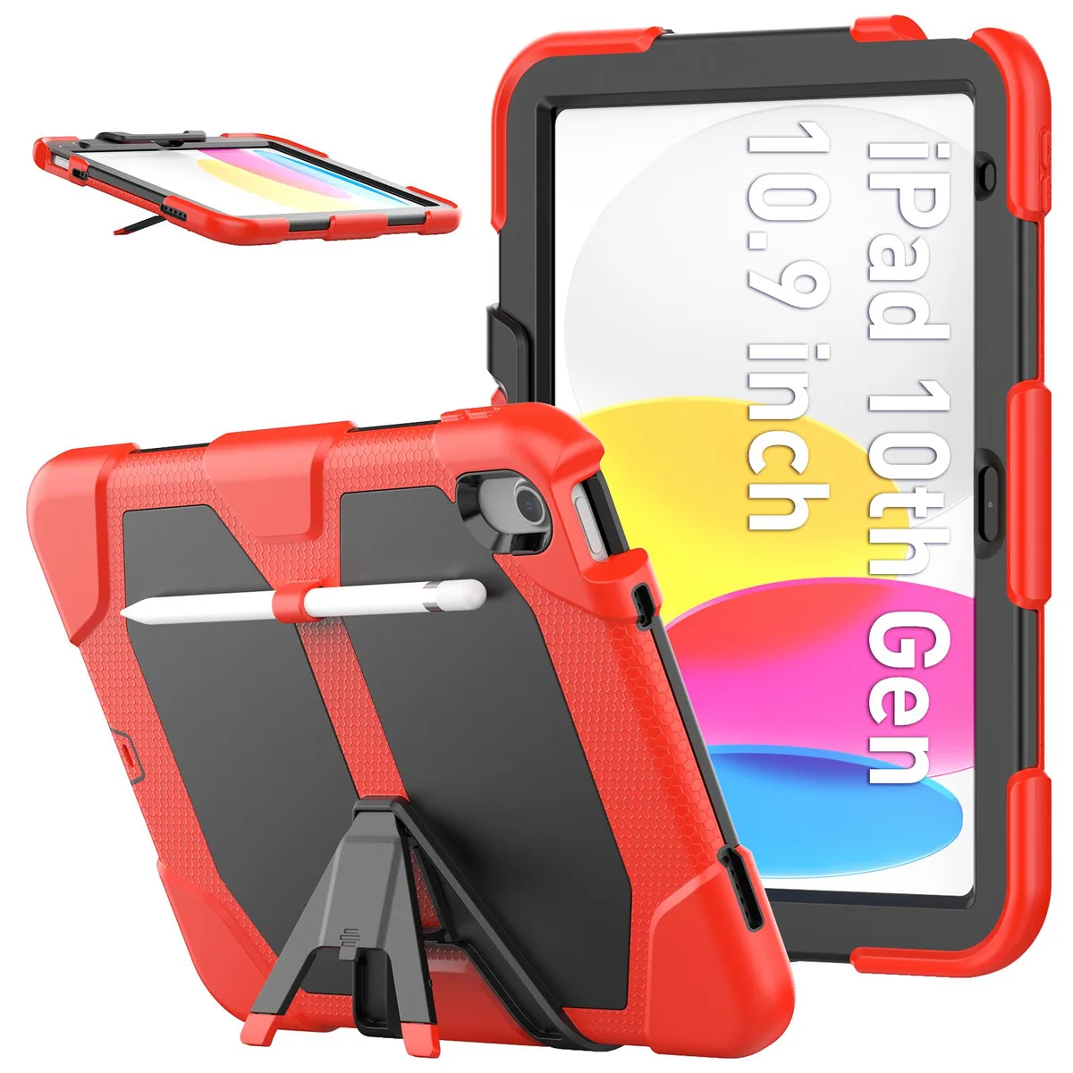 Werleo Werleo A2696 iPad 10th Gen 10.9 2022 Rugged Case Red — product photo