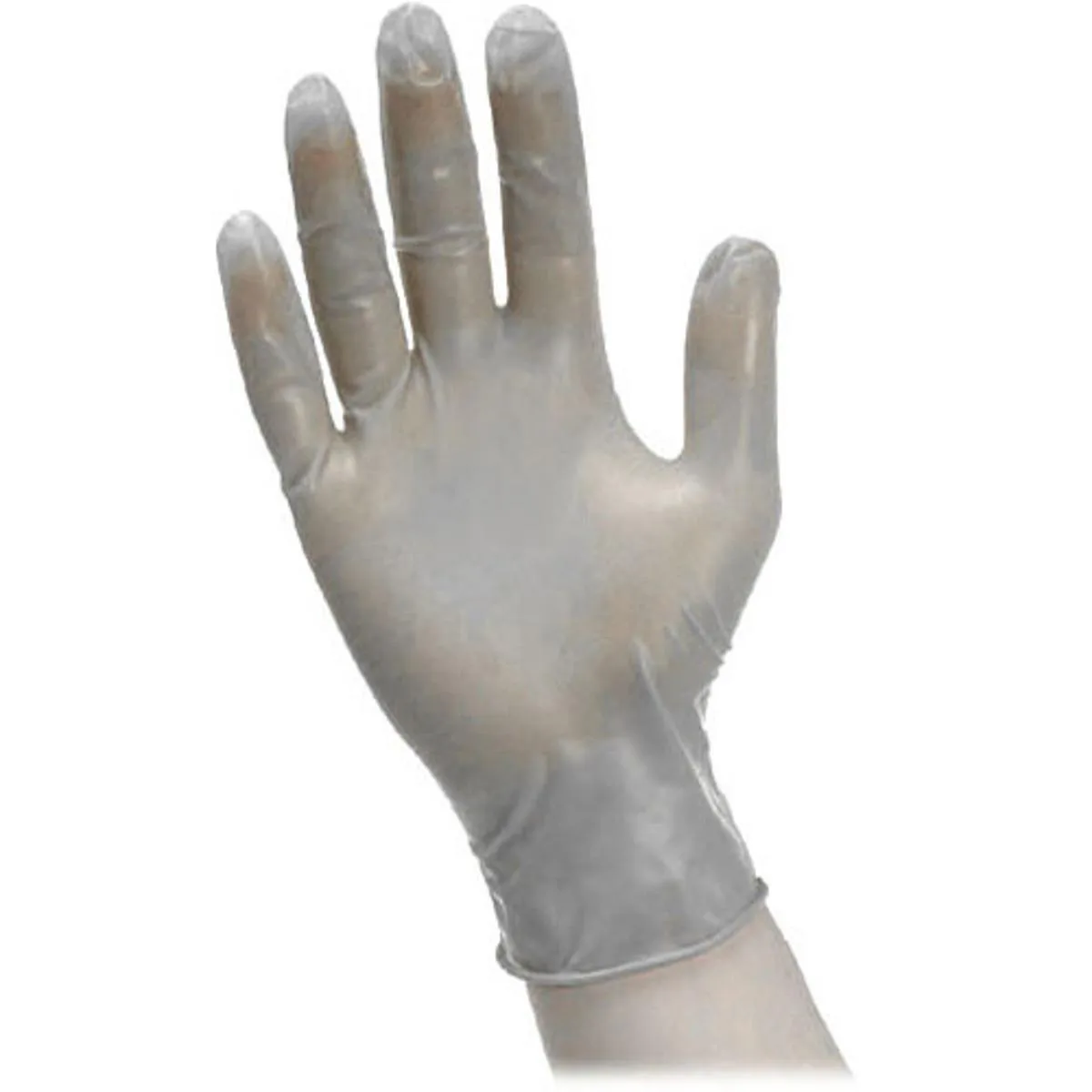Box of 50 large vinyl gloves, ambidextrous, seamless finish