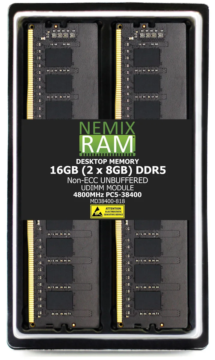 NEMIX RAM NEMIX RAM DDR5 4800 16GB (2x8GB) CL40 1.1V UDIMM Supermicro X14SAE memory upgrade — product photo