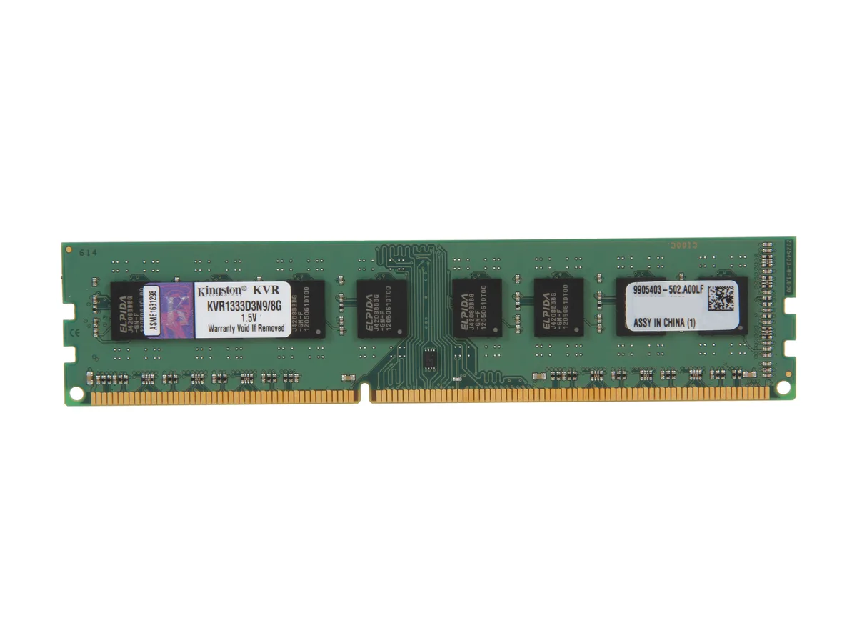 Kingston Technology Corp. Kingston Technology Corp. KVR1333D3N9/8G 8GB DDR3 1333 CL9 memory upgrade — product photo