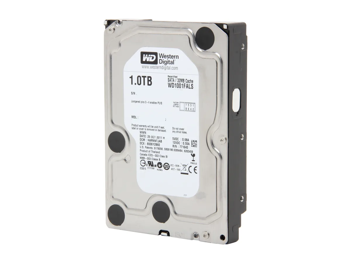 Western Digital Western Digital WD1001FALS 1TB 7200 RPM 32MB Cache SATA 3.0Gb/s 3.5" Internal Hard Drive — product photo