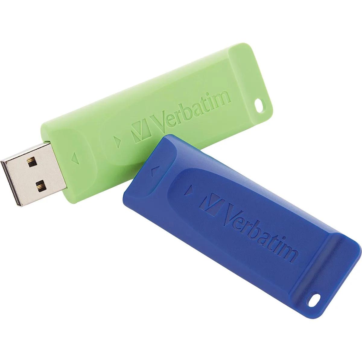 VERBATIM Verbatim 98713 Store 'n' Go 16GB USB 2.0 flash drive 2-pack Blue Green — product photo