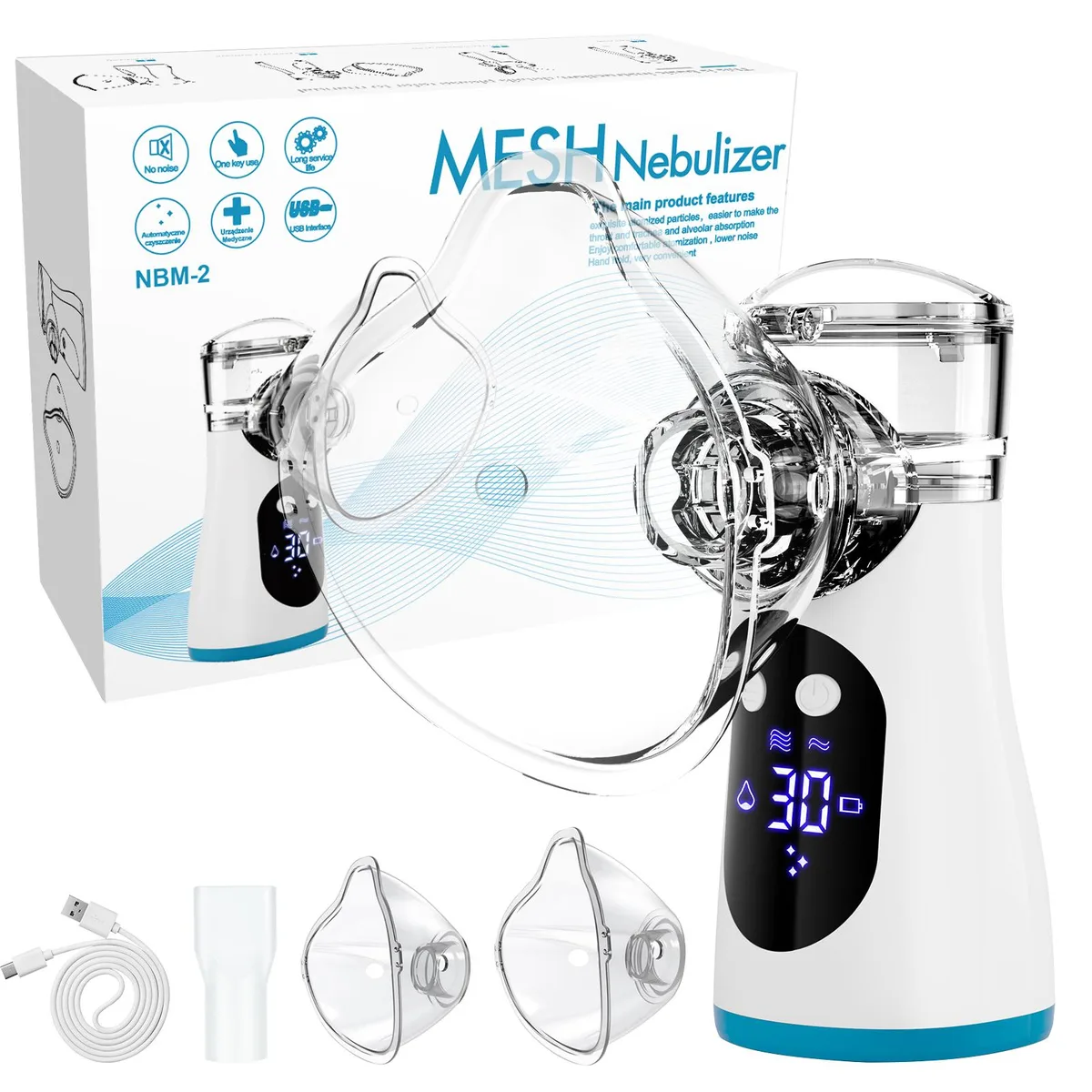 Belifu Belifu Standard Mesh Nebulizer Blue 800mAh  — product photo