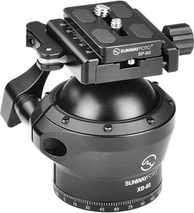 Sunwayfoto Sunwayfoto XB-60DL 60mm Ball Head Duo Lever Screw Clamp 2 in 1 Accessory — product photo