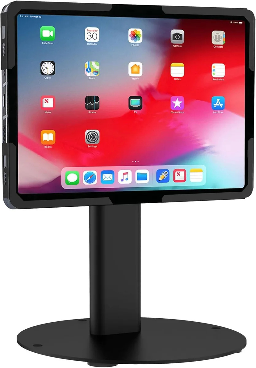 MCHOSE MCHOSE Universal Tablet Stand 9.7–13.1″ 180° Tilt 90° Rotation 20 lb Steel Black — product photo