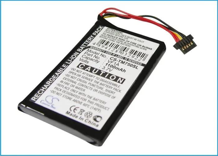 Rectangular black battery with Cameron Sino label showing 1100mAh capacity