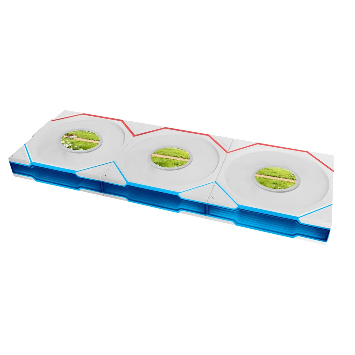 Lian Li Lian Li UNI FAN TL LCD Flex 120 mm Reverse Blade 3 Pack White — product photo