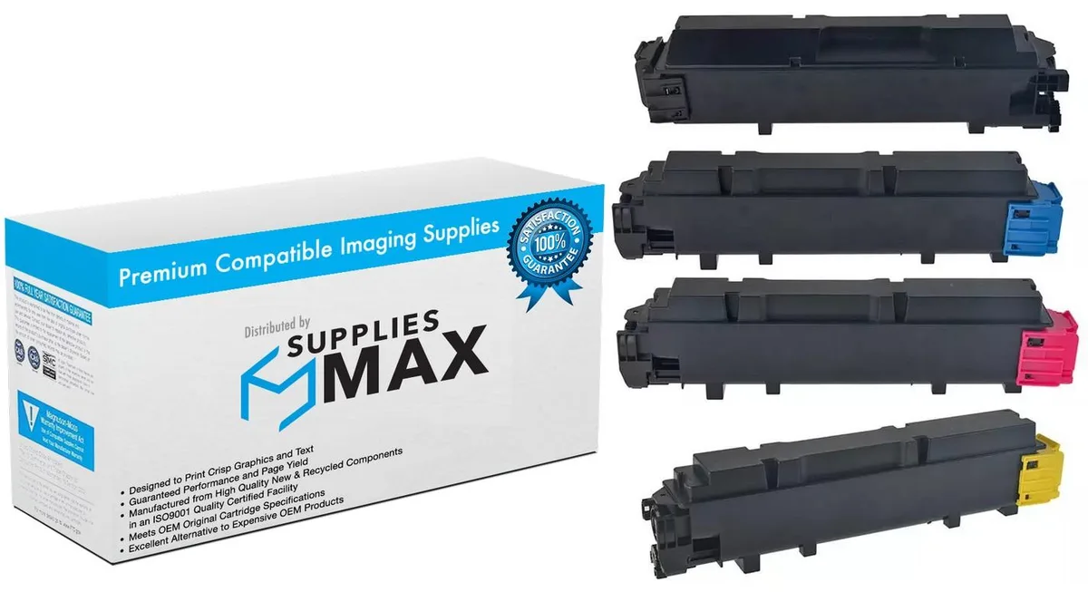SuppliesMax SuppliesMax KYOTK-5372MP Toner Cartridge Combo Pack (BK/C/M/Y) 7000 Pages — product photo