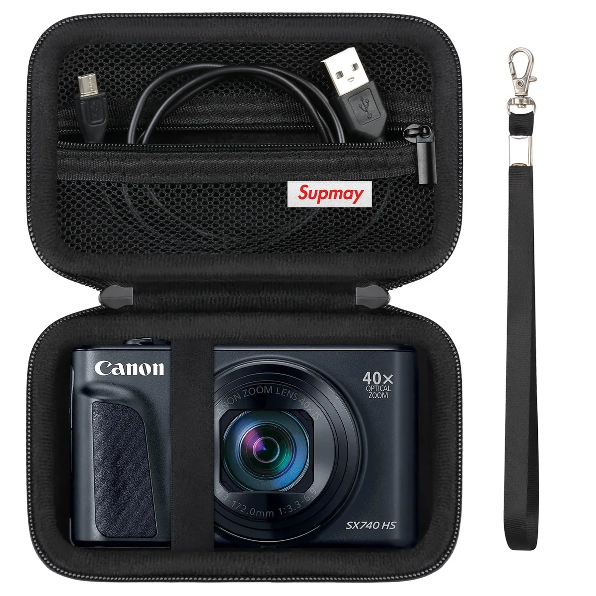  Supmay M07bb-04 Hard Camera Case Black 5.3x3.3x2.7 in — product photo