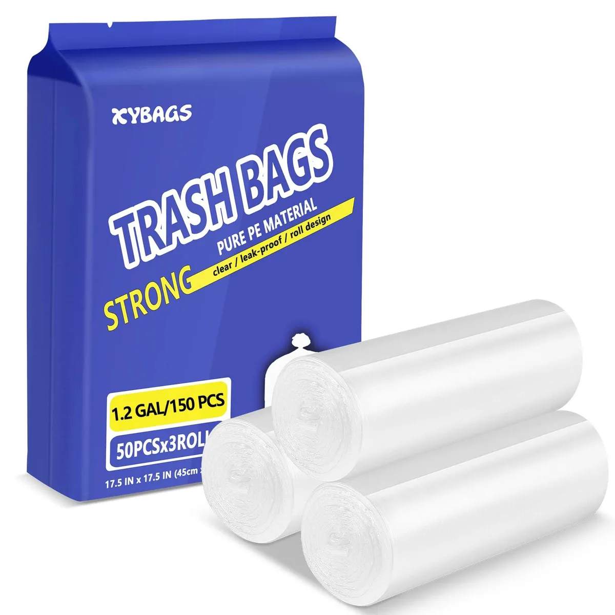  XYBAGS x-186 1.2 gal Clear Trash Bags 150 Count — product photo