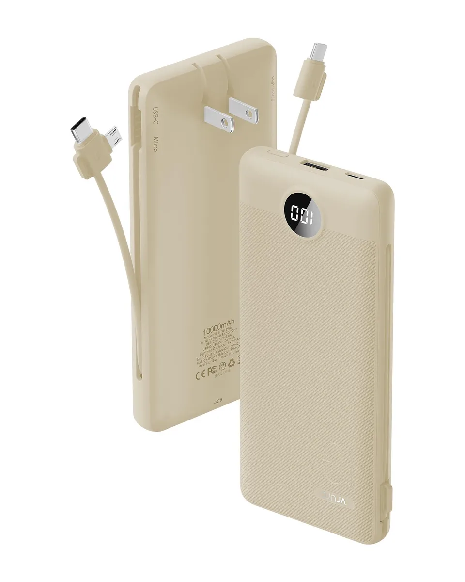 VRURC T01 10000mAh power bank Light Coffee — product photo