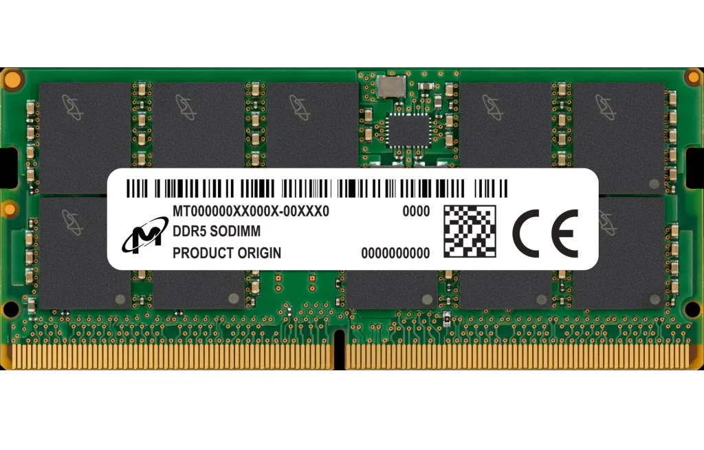 Crucial Crucial MTC10C1084S1TC48BA1R 16GB DDR5-4800 ECC SODIMM laptop RAM — product photo