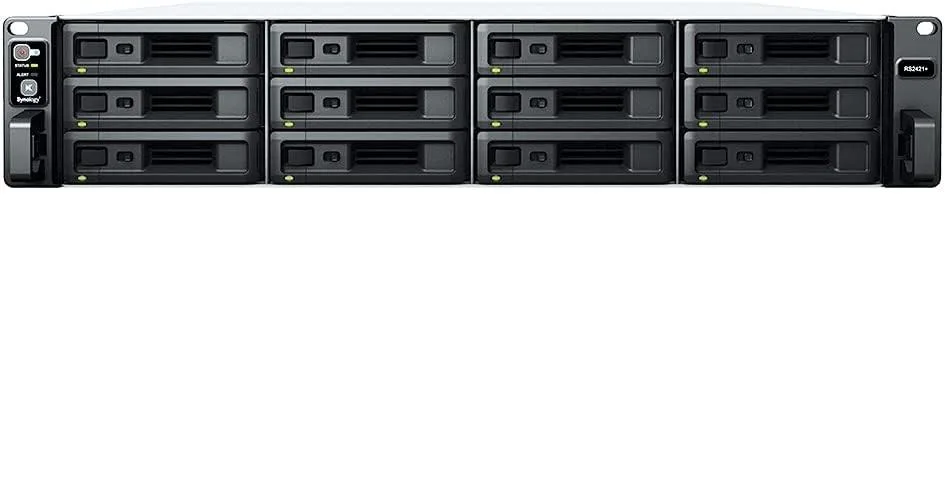 Synology Inc. Synology RS2421RP+ 12-bay 2U rackmount NAS AMD Ryzen V1500B 4 GB DDR4 — product photo