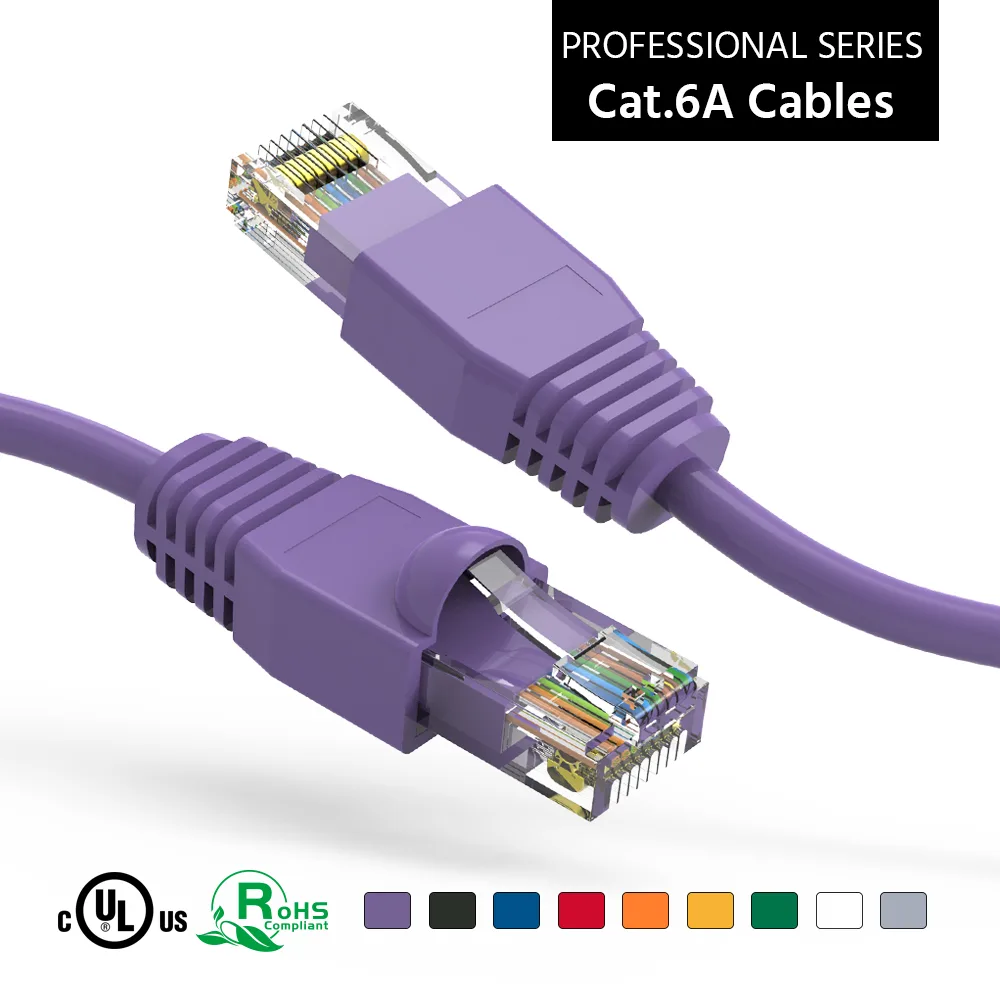 Nippon Labs Nippon Labs 60CAT6A-4PU network ethernet cable Cat6A 4 ft Purple UTP 24AWG — product photo