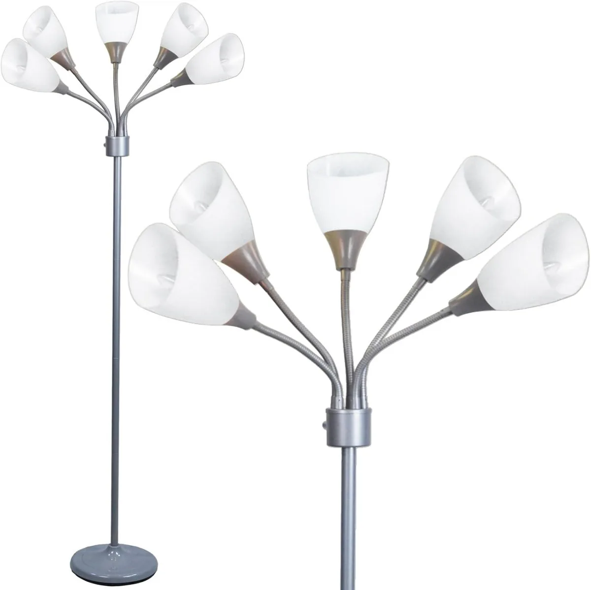 TUKO TUKO Medusa 5 Light Floor Lamp Silver 16x16x68.90 In — product photo