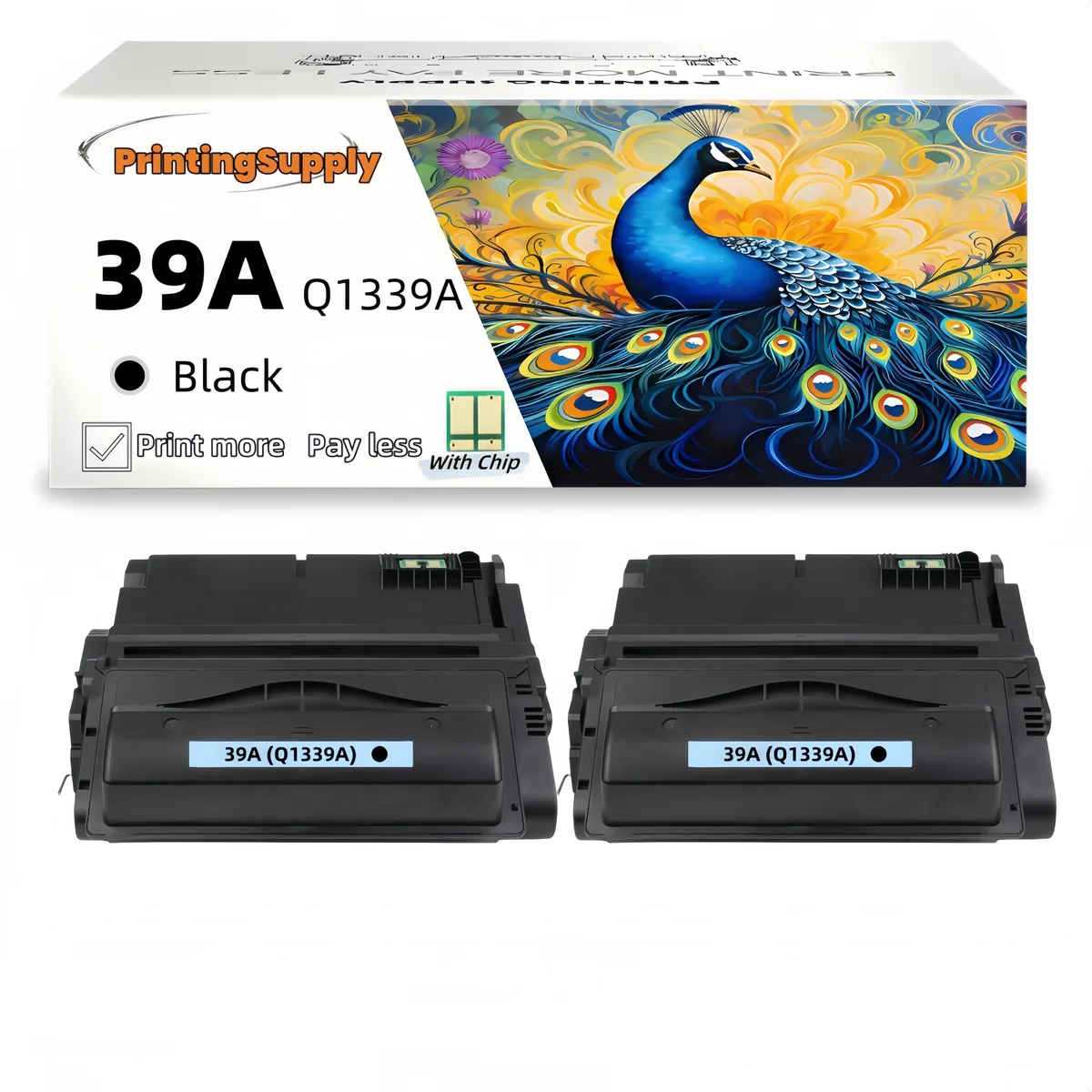 Aster Graphics Inc Aster Graphics Inc 39A Q1339A Black Toner Cartridge 2 Pack — product photo