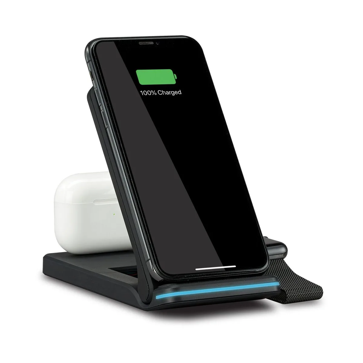 iLive iLive IACQ491B 3-in-1 Wireless Charging Stand Black — product photo