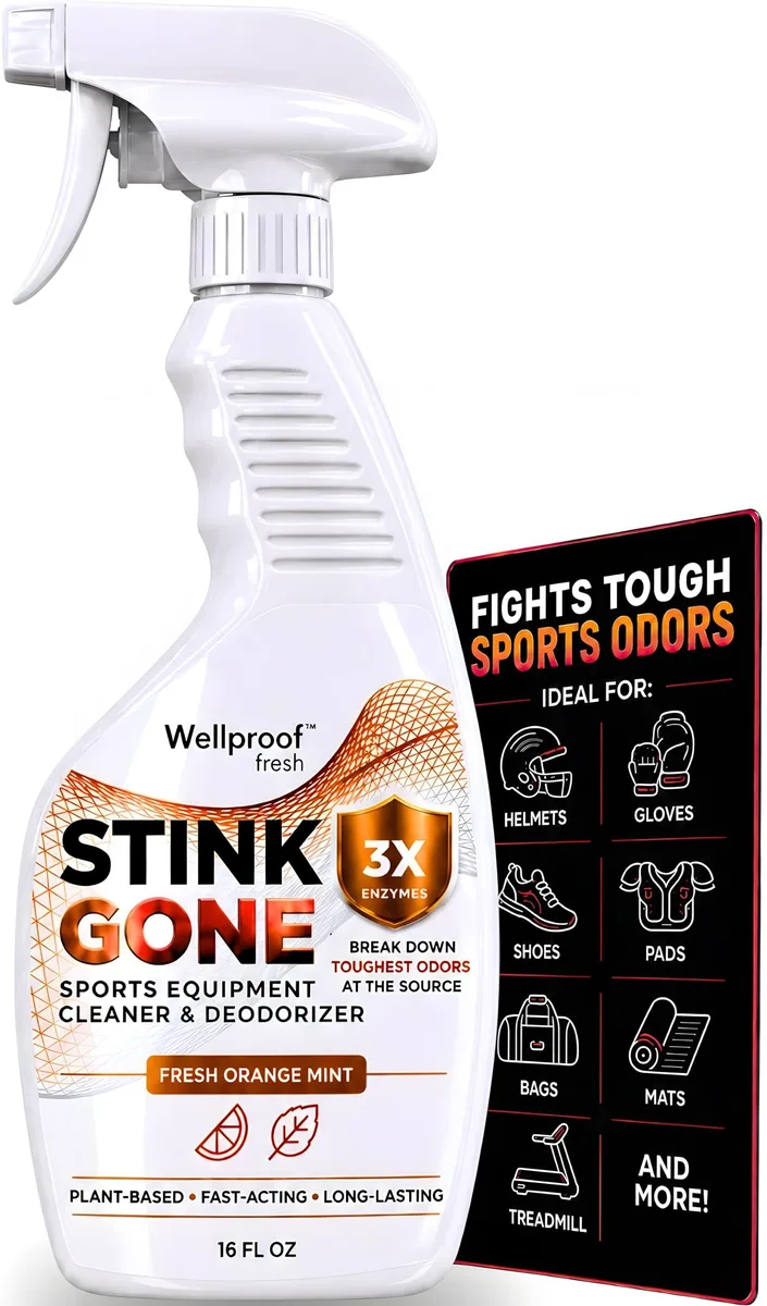 REAL HOME Innovations 2-in-1 Sports Gear Cleaner & Odor Eliminator 16 FL OZ — product photo