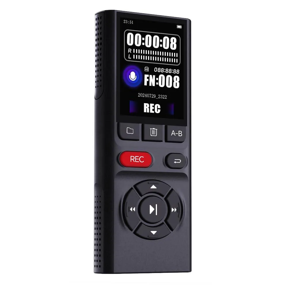  Jaswill A1 64GB Voice Recorder 2in Screen 80h Battery — product photo